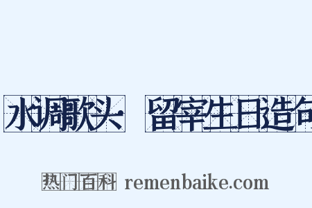 水调歌头·留宰生日造句是什么意思的图片